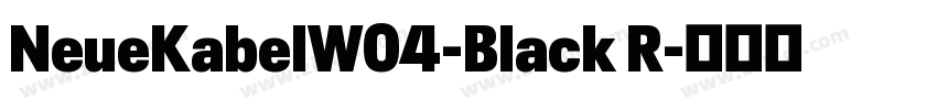 NeueKabelW04-Black R字体转换